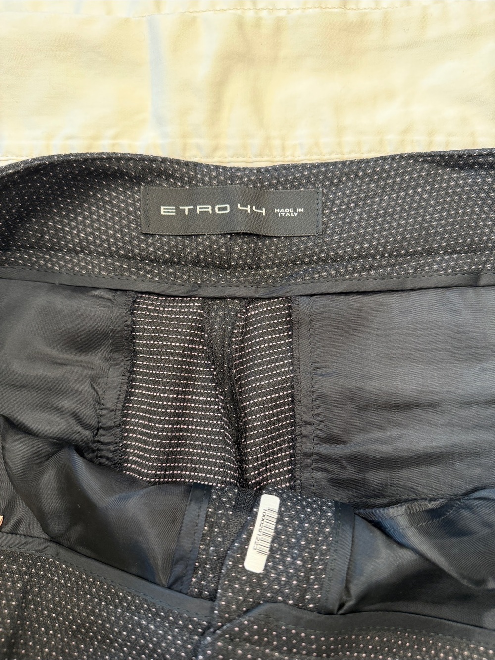 Etro Black pin dot crop pants